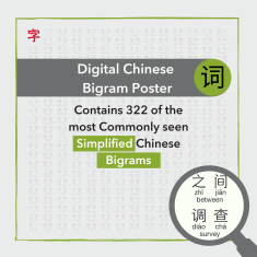 The Official Written Chinese Bigrams Poster