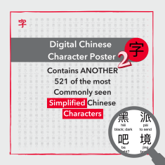 The Official Written Chinese Learning Poster - 2nd Edition (522 - 1042 characters)